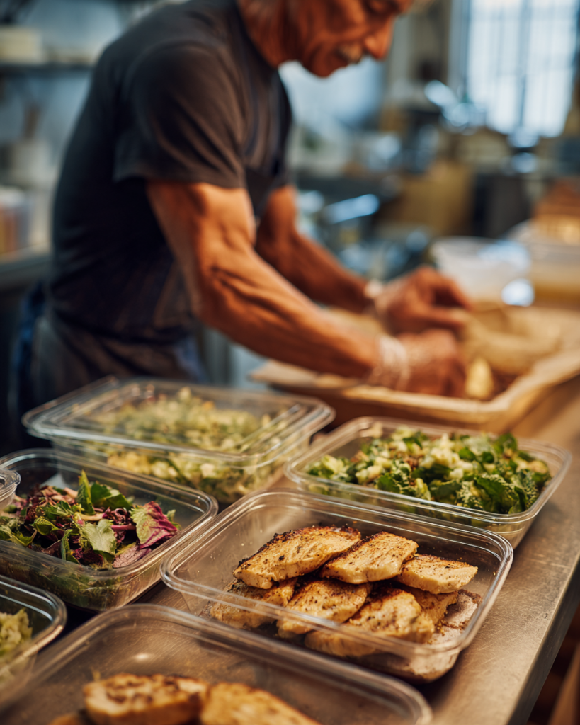 Local kitchen preparing nutritious meals