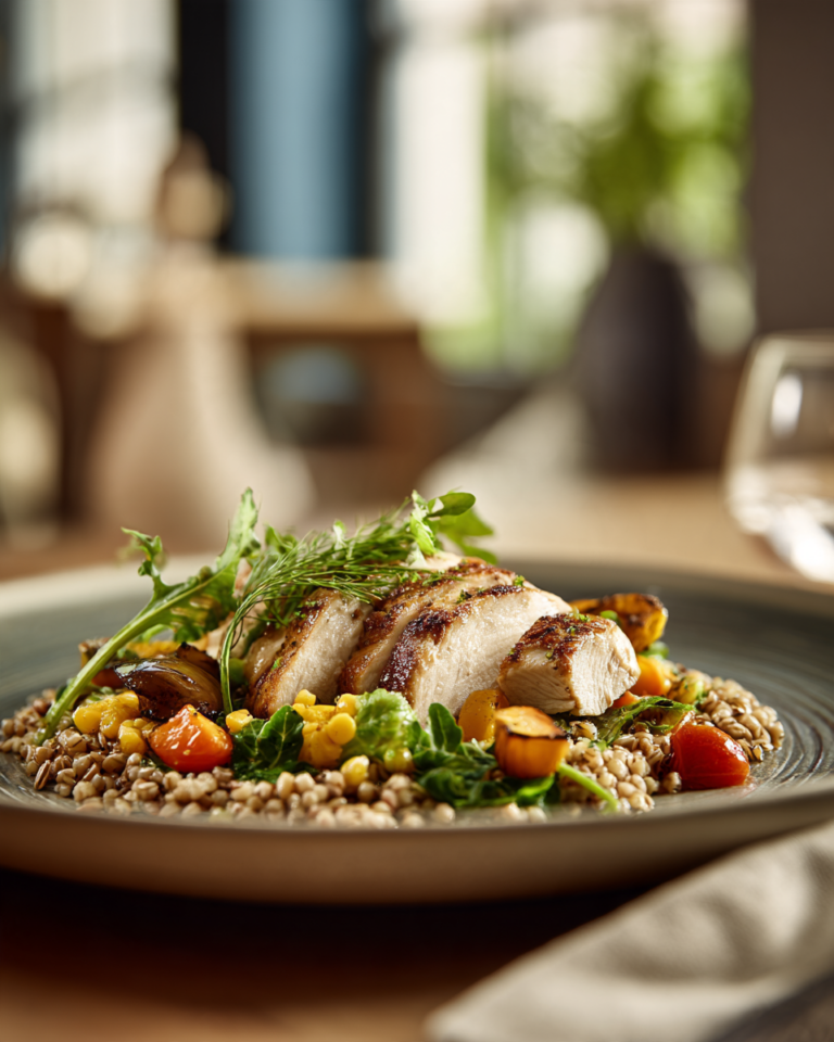 Fresh prepared meal ready for delivery